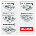 Rectangle Foil Container Compartment Disposable Aluminum Foil Fast Food Container Factory